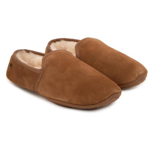 Mens Garrick Sheepskin Slipper Chestnut Extra Image 4